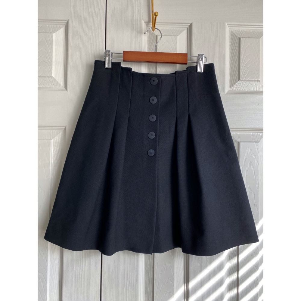 MAJE | short pleated skirt w/ buttons | Sz 38 French / Medium
